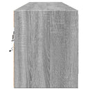 væghængt tv-bord med LED 180x31x38 cm grå sonoma-eg