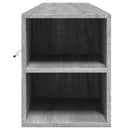 væghængt tv-bord med LED-lys 180x31x39,5 cm grå sonoma-eg