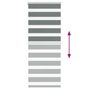 zebragardin mørkegrå 55x100 cm stofbredde 50,9 cm polyester
