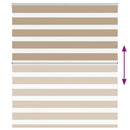 zebragardin sandbrun 135x150 cm stofbredde 130,9 cm polyester