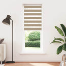 zebragardin sandbrun 90x230 cm stofbredde 85,9 cm polyester