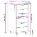 skuffeskab MOSS massivt fyrretræ gyldenbrun