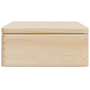 trækasse med låg 40x30x13 cm massivt fyrretræ