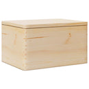 trækasse med låg 40x30x23 cm massivt fyrretræ
