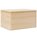 trækasse med låg 40x30x23 cm massivt fyrretræ