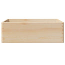 trækasse med håndtag 40x30x13 cm massivt træ fyrretræ