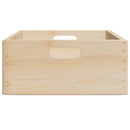 trækasse med håndtag 40x30x13 cm massivt træ fyrretræ
