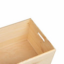 trækasse med håndtag 40x30x23 cm massivt træ fyrretræ