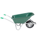 trillebør grøn 90 L 150 kg galvaniseret stål og plastik