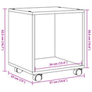 rullebord 37x33x42,5 cm konstrueret træ sonoma-eg