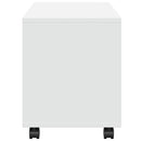 rullebord 72x33x42,5 cm konstrueret træ hvid