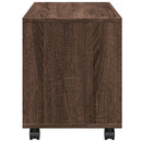 rullebord 72x33x42,5 cm konstrueret træ brun egetræsfarve