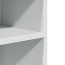 sidebord med hjul 55x60x78 cm konstrueret træ hvid