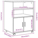 rullebord 60x48x81 cm konstrueret træ sonoma-eg