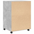 rullebord 60x48x81 cm konstrueret træ betongrå
