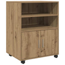 rullebord 60x48x81 cm konstrueret træ egetræsfarve