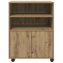 rullebord 60x48x81 cm konstrueret træ egetræsfarve
