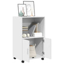 rullebord 55x40x91 cm konstrueret træ hvid