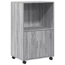rullebord 55x40x91 cm konstrueret træ grå sonoma-eg