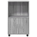 rullebord 55x40x91 cm konstrueret træ grå sonoma-eg