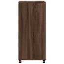 rullebord 55x40x91 cm konstrueret træ brun egetræsfarve