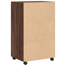 rullebord 55x40x91 cm konstrueret træ brun egetræsfarve