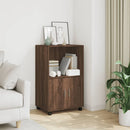 rullebord 55x40x91 cm konstrueret træ brun egetræsfarve