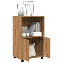 rullebord 55x40x91 cm konstrueret træ egetræsfarve