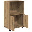 rullebord 55x40x91 cm konstrueret træ egetræsfarve