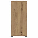 rullebord 55x40x91 cm konstrueret træ egetræsfarve