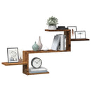væghængt 104x15x49 cm konstrueret træ gammelt træ-look