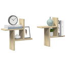 væghængte hylder 2 stk. 38x12x38 cm konstrueret træ sonoma-eg