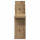 væghylder 2 stk. 38x12x38 cm konstrueret træ egetræsfarve