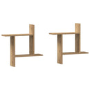 plantestativer 2 stk. 50x12x50 cm konstrueret træ egetræsfarve