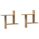 plantestativer 2 stk. 50x12x50 cm konstrueret træ egetræsfarve