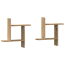 plantestativer 2 stk. 50x12x50 cm konstrueret træ egetræsfarve