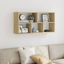 væghylde 100x25x50 cm konstrueret træ sonoma-eg