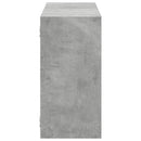 væghylde 100x25x50 cm konstrueret træ betongrå