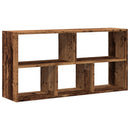 væghylde 100x25x50 cm konstrueret træ sort gammelt træ-look