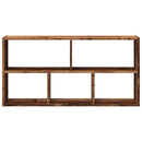 væghylde 100x25x50 cm konstrueret træ sort gammelt træ-look