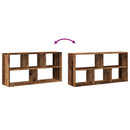 væghylde 100x25x50 cm konstrueret træ sort gammelt træ-look