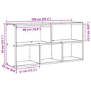 væghylde 100x25x50 cm konstrueret træ sort gammelt træ-look