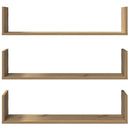 plantestativer 3 stk. 80x18x18 cm konstrueret træ egetræsfarve