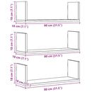 plantestativer 3 stk. 80x18x18 cm konstrueret træ egetræsfarve