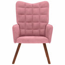 lænestol fløjl pink