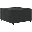 loungesæt til haven 6 dele med hynder polyrattan sort
