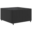 loungesæt til haven 7 dele med hynder polyrattan sort