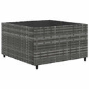 loungesæt til haven 6 dele med hynder polyrattan grå