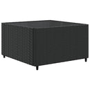 loungesæt til haven 7 dele med hynder polyrattan sort