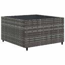 loungesæt til haven 6 dele med hynder polyrattan grå